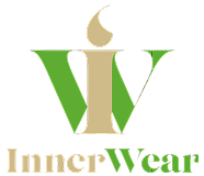 Logo of InnerWear with a stylized 'W' in green and brown on a transparent background